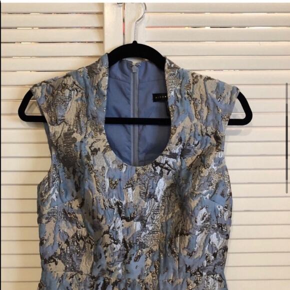 Aidan Mattox Blue and Silver Dress - Picture 6 of 13